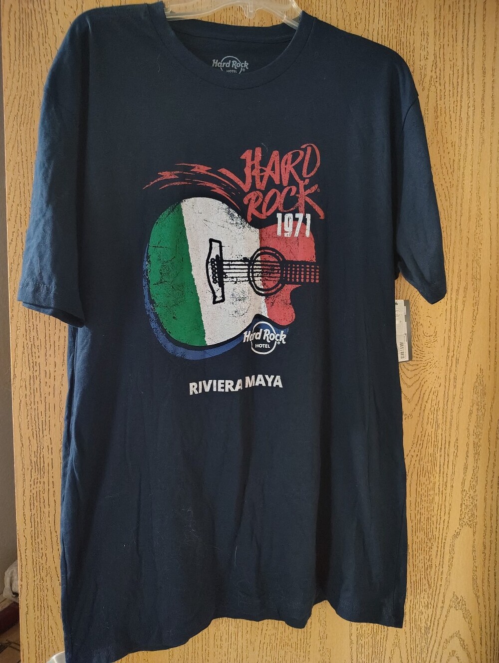 Hard Rock Riviera Maya 1971 Graphic Tee - Navy with Tricolor Guitar